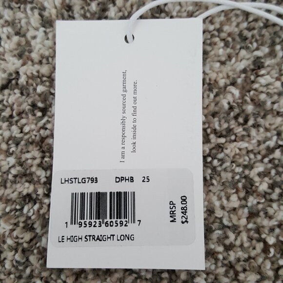 NWOT FRAME Le High Straight Leg Long in Daphne Blue 25 SUPER STRETCH - Picture 5 of 16